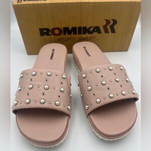 Romika Florenz 07 Josef Seibel Sandal Slide Size EU 41 US 10-10.5 Rose Pearl NWB